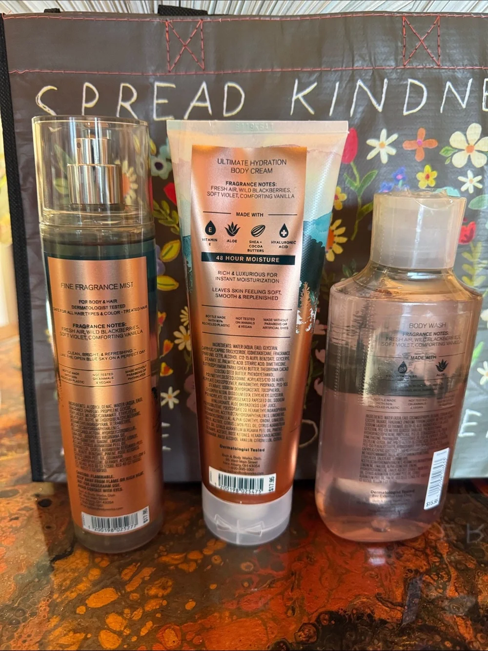Bath & Body Works Open Sky Trio & Happy Bag